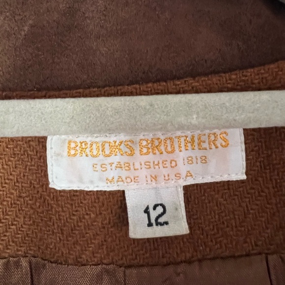 Brooks Brothers Women’s Wool Blazer Size 12 Brown Equestrian Preppy Vintage - Picture 8 of 8